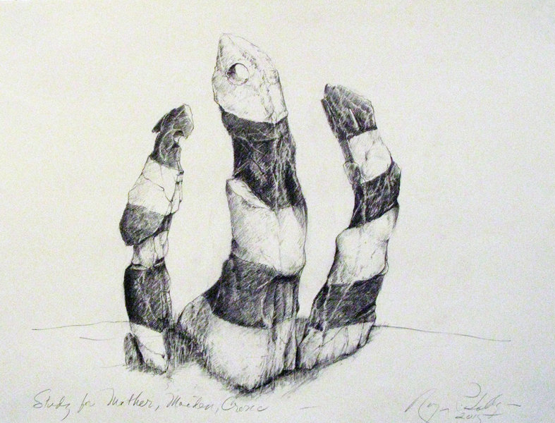 "Study: Mother, Maiden, Crone" - graphite
22.5" x 30", 2015