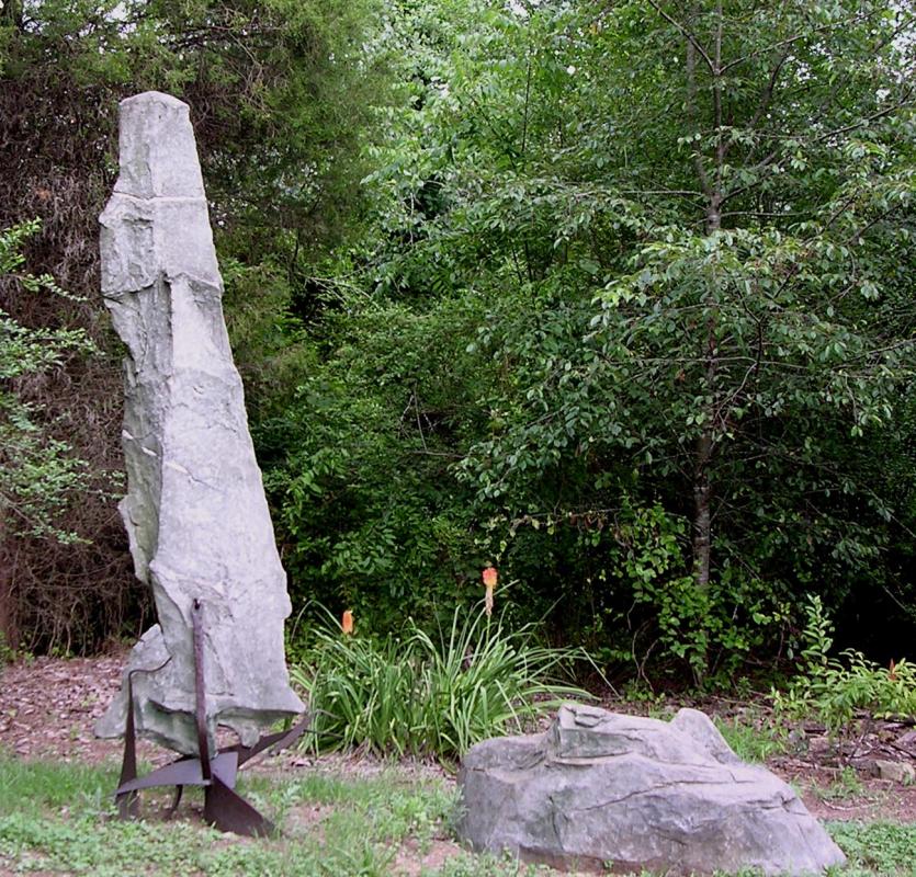"Lughs Marks" -107" x 30" x 20" Steel , concrete. 1993 Private collection - Asheboro, NC