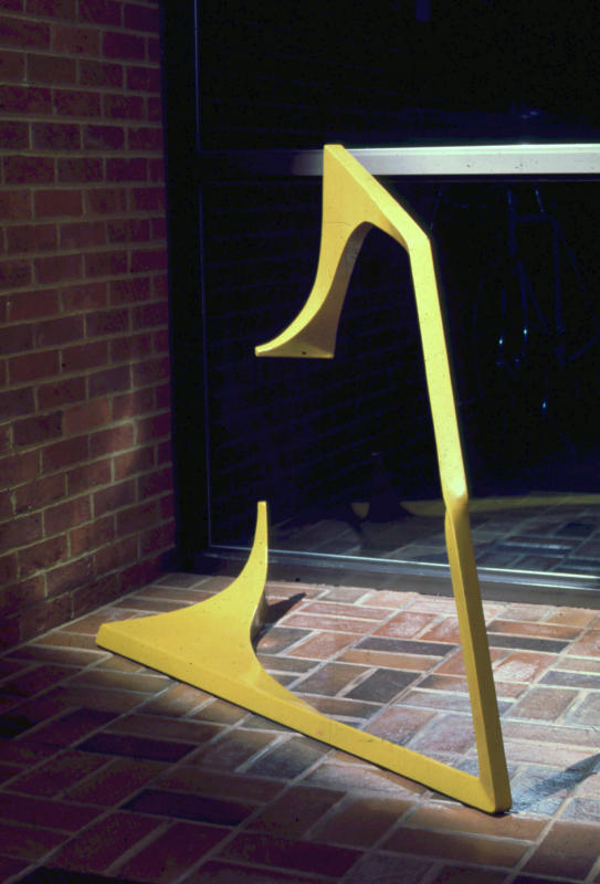 "Sculpture For A Corner"  - 1977 . Part of MFA thesis exhibiton.  Sculpture no longer exists.