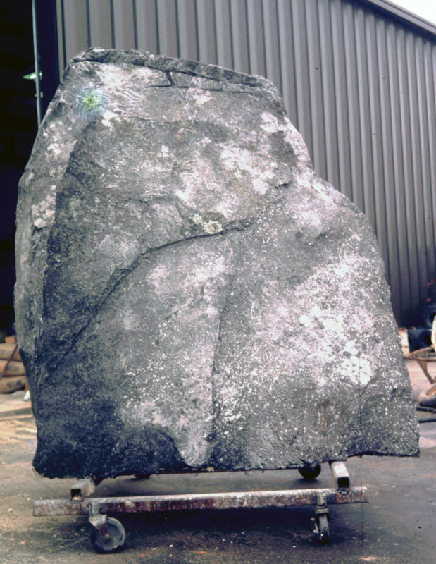 "Rolling Rock"-  Steel, concrete, paint. 1983 Created ,for the North Carolina Zoological Park.