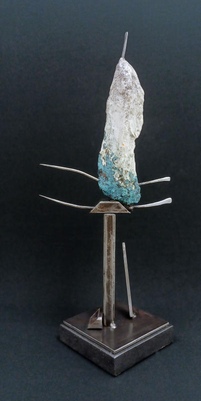 "3D Lith" - (Doggedly Determined Defender) - Steel, concrete, wood, paint, clear sealer, 26" x 18" x 9.75" 2022 A4P