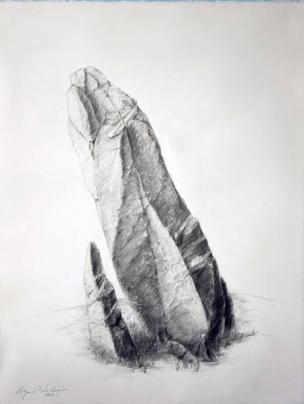 Reflection Ridings X - Graphite on Reves BFK paper. 
26.25" x 19.75:. 2024