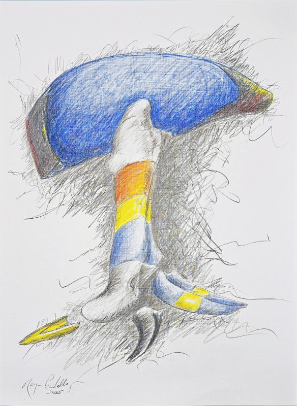 Study - Mixed media on Stratmore Acrylic paper. 24" x 18"' 2025 A4P