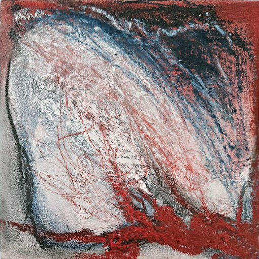 Redline XXII - 6" x 6" - Mixed media on wood panel. 2025
A4P