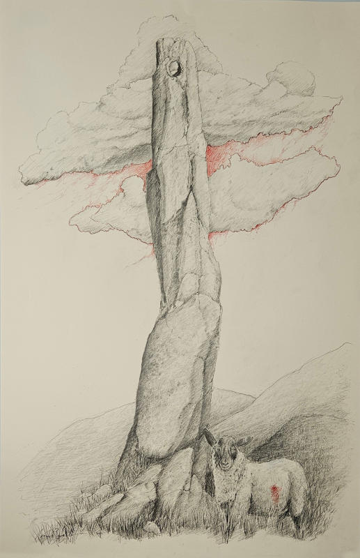 RedlineXXVIII - 35" x 23"
Mixed media on paper. 2025
A4P
