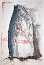 Redline XXV - - Mixed media on rag paper.   35 x 23"
A4P