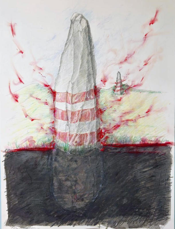 Redline XVII -  Mixed media on Strathmore Acrylic sheets. 24" x 18" 2025
A4P