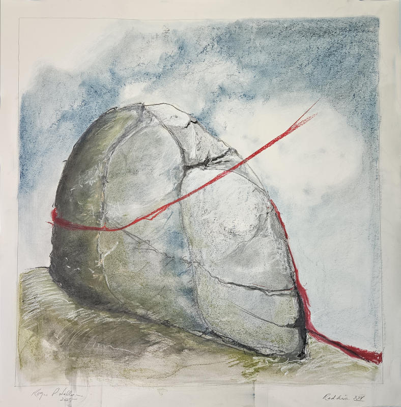 Redline XXX - Mixed media on rag paper. 36" x 36" 2025
A4P