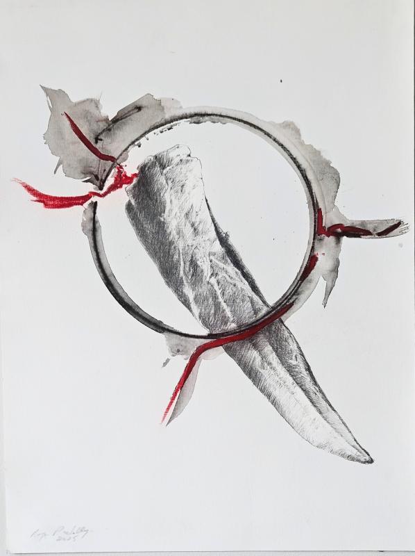 Redline XXXV - Mixed media on Strathmore Acrylic sheets. 24" x 18" 2025
A4P